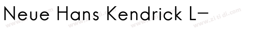 Neue Hans Kendrick L字体转换
